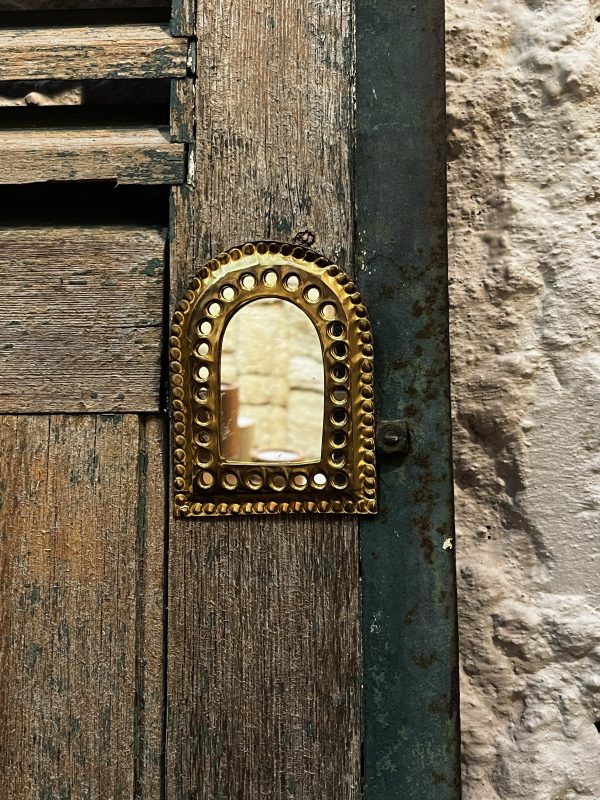 PETIT MIROIR EN LAITON - ARCHE