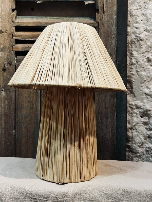PETITE LAMPE RAPHIA - CHAMPIGNON