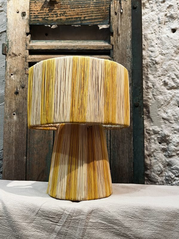 PETITE LAMPE RAPHIA - MOUTARDE