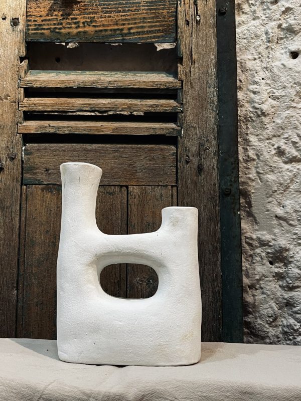 VASE SCULPTURAL - BLANC