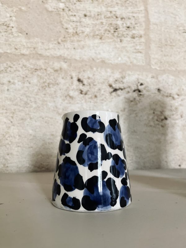 MINI VASE LÉOPARD -  INDIGO