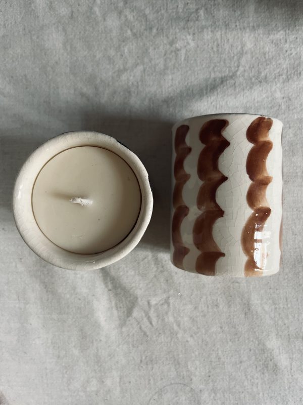 BOUGIE - RAYURES MARRRON