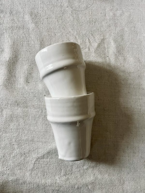 TASSES À EXPRESSO - BLANC CASSÉ